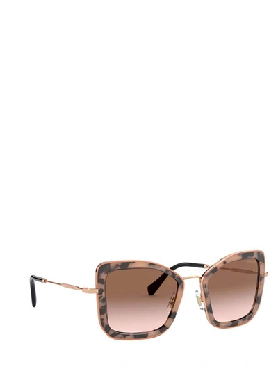 Shop Miu Miu Eyewear Sunglasses In Havana Pink