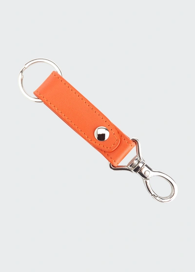 Shop Royce New York Contemporary Valet Key Chain In Orange
