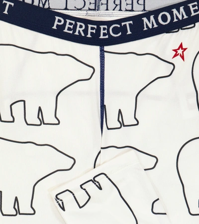 Shop Perfect Moment Printed Fleece Leggings In Polar Bear Print
