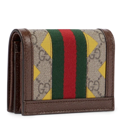 Shop Gucci Ophidia Gg Leather Wallet In B.eb.mult/new Ac/vrv