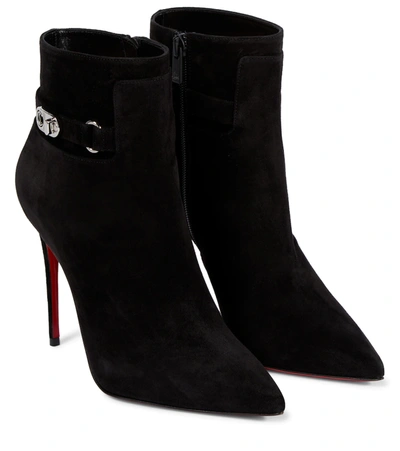 Shop Christian Louboutin Lock So Kate Ankle Boots In Black