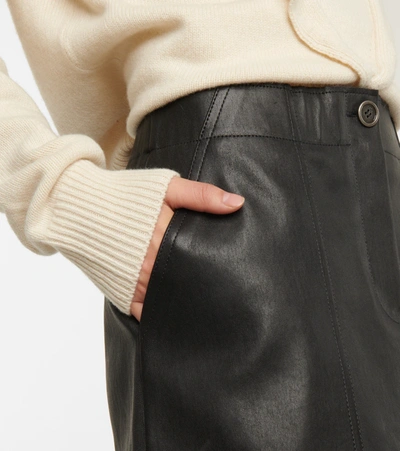 Stouls Linette Leather Miniskirt In Noir