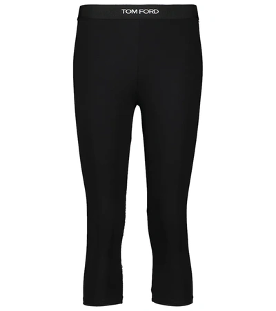 Tom Ford Women's Logo-print Jersey Leggings In Black