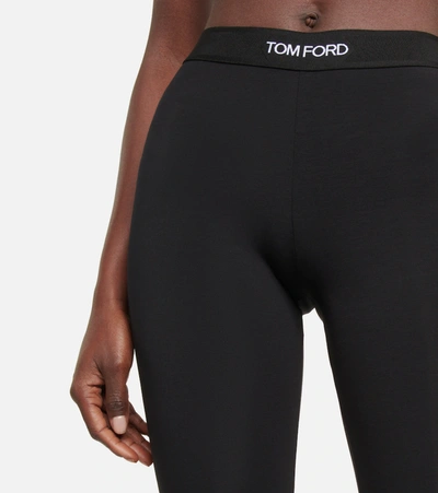 Shop Tom Ford High-rise Cropped Leggings In Black