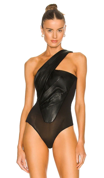 Rta River Bodysuit In 黑色