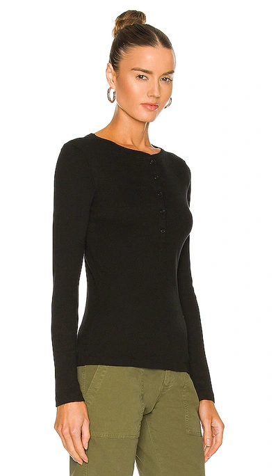 Nili Lotan Jordan Henley T-shirt In 乌黑