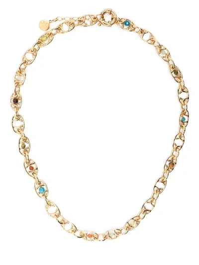 Shop Gas Bijoux Alegria Chain-link Necklace In Gold