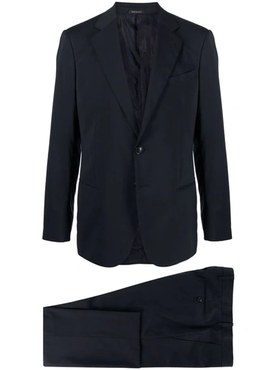 Giorgio Armani Single-breasted Tailored Suit In Blau