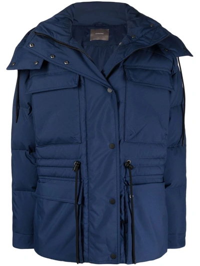 Shop 12 Storeez Side-zip Puffer Jacket In Blau