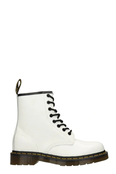 Shop Dr. Martens' 1460 Combat Boots In White Leather
