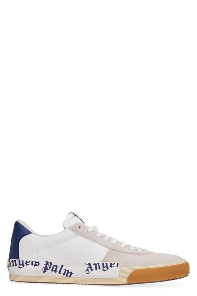 Shop Palm Angels New Vulcanized Low-top Sneakers In White