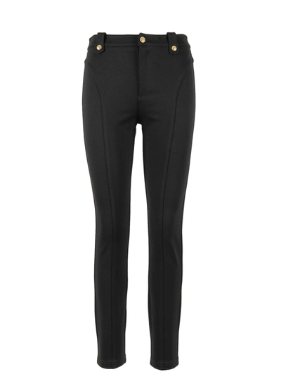 Shop Versace Jeans Couture Trousers Baroque Trousers In Black