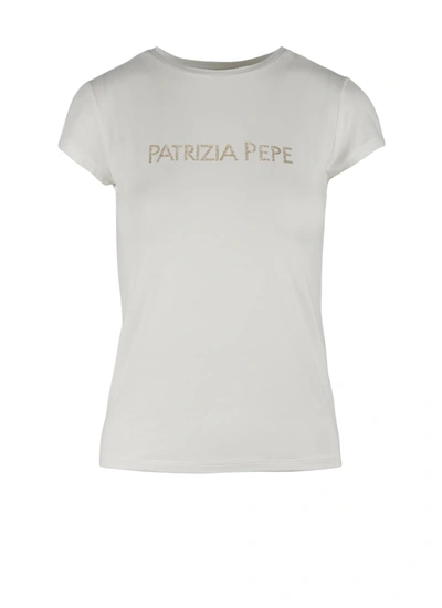 Shop Patrizia Pepe Viscose T-shirt In Cream