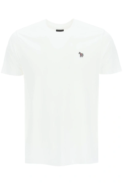 Shop Paul Smith Zebra Logo T-shirt In White (white)