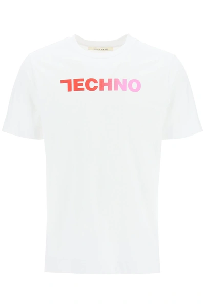 Shop Alyx Techno T-shirt In White (white)