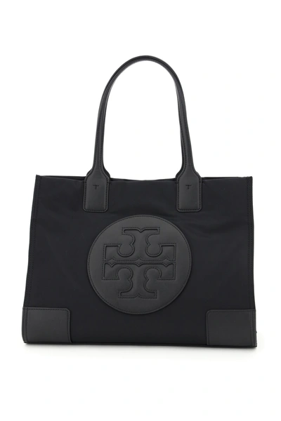 Tory Burch Ella Mini Tote Bag In Recycled Nylon In Black