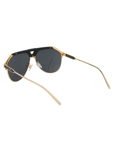 Shop Dolce & Gabbana Eyewear Sunglasses In 133487 Gold/matte Black