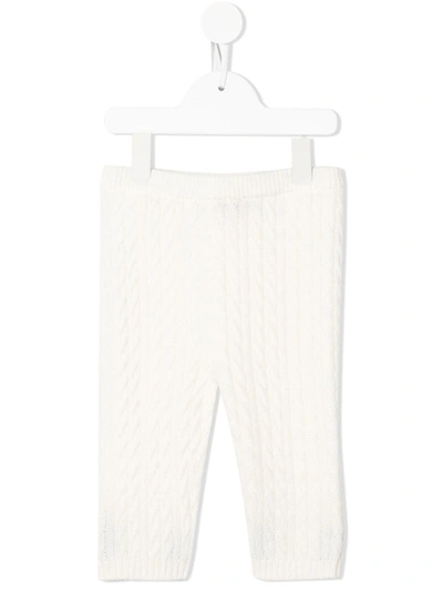 Shop N•peal Cable-knit Leggings In White