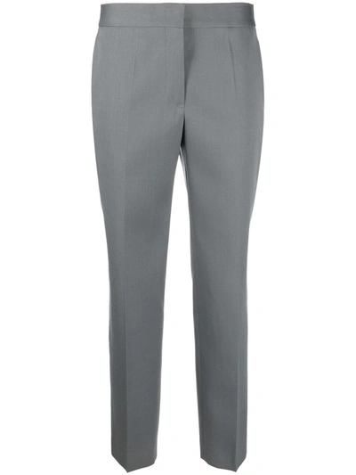 Shop Jil Sander Straight-leg Wool Trousers In Grey