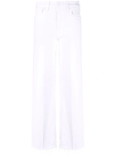 Shop Mother High-rise Straight-leg Jeans In White