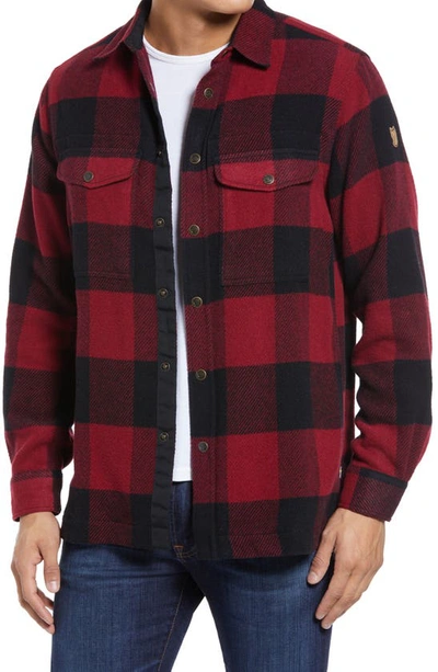 Shop Fjall Raven Canada Buffalo Check Snap Front Shirt In Red