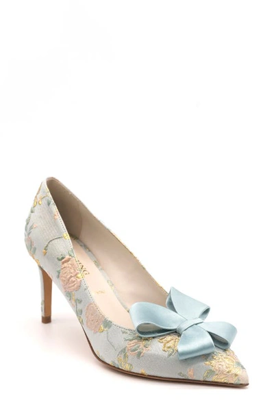 Shop Something Bleu Caitlyn Pointed Toe Pump In Blue Romance