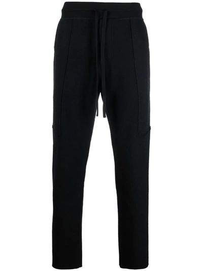 Shop Transit Knitted Drawstring-waist Track Pants In Black