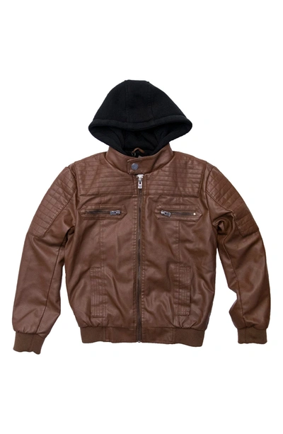 X-ray Knit Hood Jacket In Tan