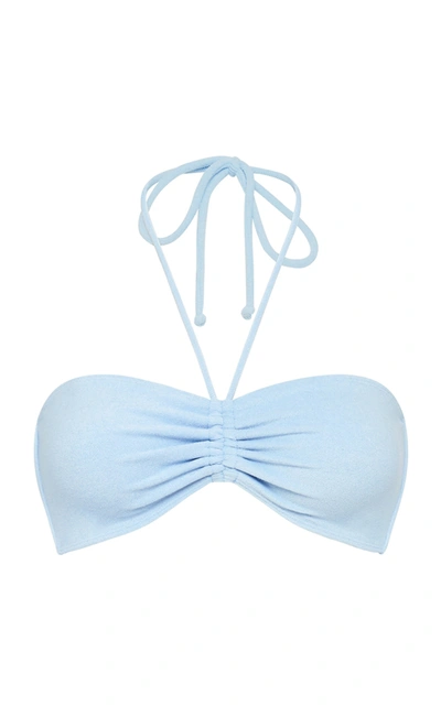 Shop Faithfull The Brand Women's Liu Bikini Top In Blue