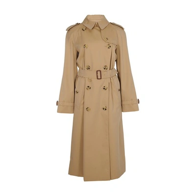 Shop Burberry The Long Waterloo Heritage Trench Coat In Honey