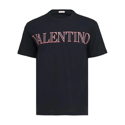 Shop Valentino T-shirt In Dark Navy