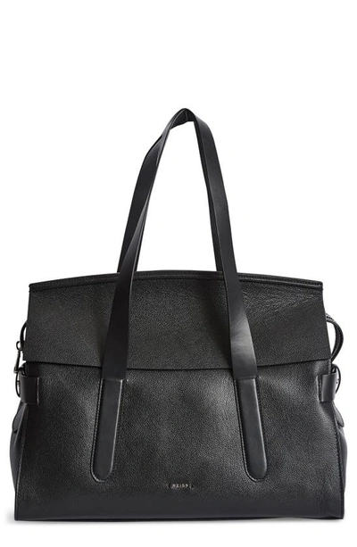 Shop Reiss Chancery Leather Satchel In Black