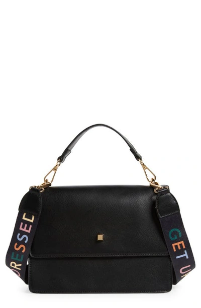 Shop Mali + Lili Caroline Vegan Leather Crossbody Bag In Black