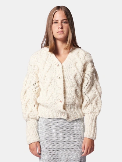 Shop Ayni Sonqollay Cardigan (made To Order) In White