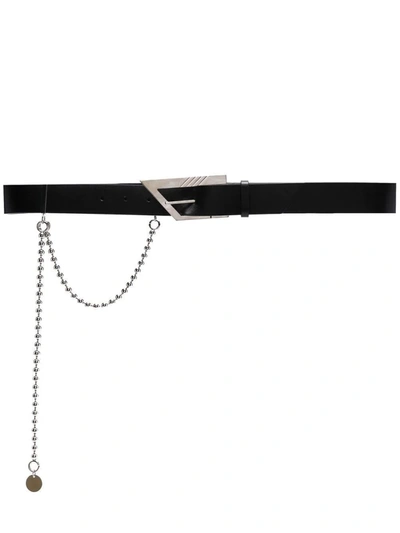 Shop Attico Black Ball-chain Detail Belt In Nero
