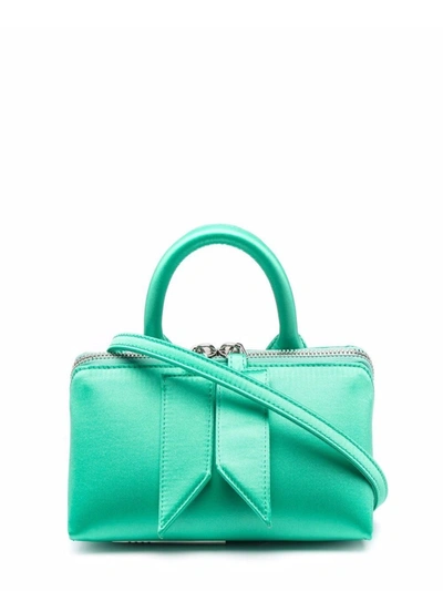 Shop Attico Friday Green Mini Handbag
