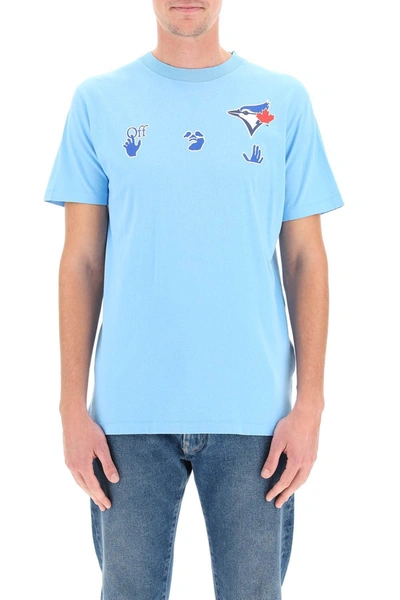 Off-white Blue Mlb Edition Toronto Blue Jays T-shirt In Light Blue