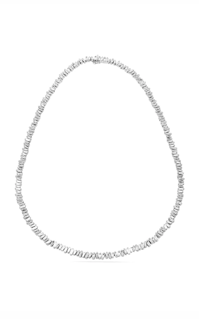 Shop Suzanne Kalan Women's 18k White Gold Classic Fireworks Tennis Necklace In Silver