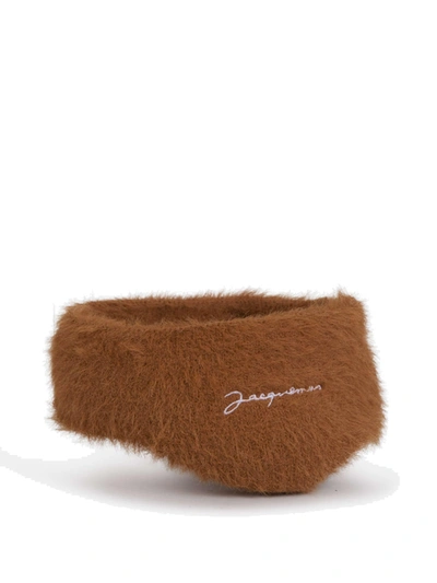 Shop Jacquemus Neve Knit Headband In Brown
