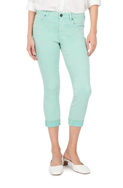 Shop Kut From The Kloth Amy Fray Hem Crop Skinny Jeans In Mint