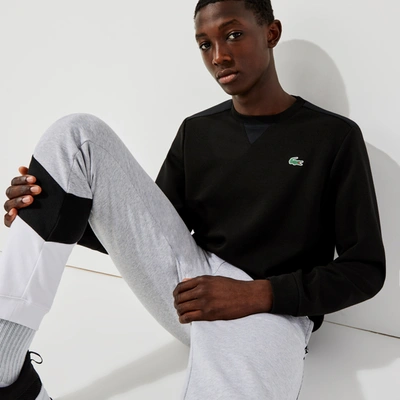 Shop Lacoste Men's Mesh Panel Sweatshirt - Xxl - 7 In Black