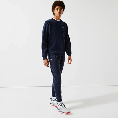 Shop Lacoste Sportsuit Mesh Panel Sweatshirt - 4xl - 9 In Blue