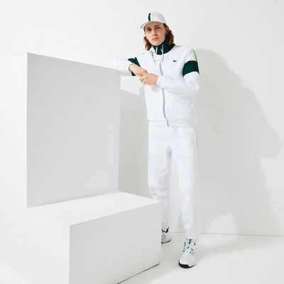Shop Lacoste Men's Sport Striped Sweatsuit - M - 4 In White
