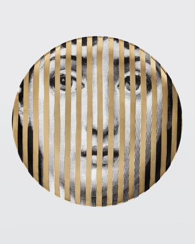 Shop Fornasetti Tema E Variazioni N. 34 Gold Stripes Wall Plate