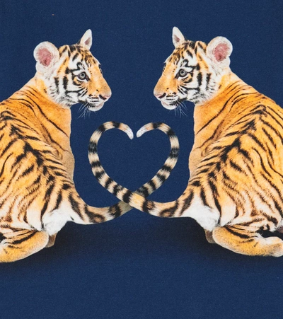 Shop Molo Baby Eloy Printed Cotton-blend Sweatshirt In Tiger Cubs