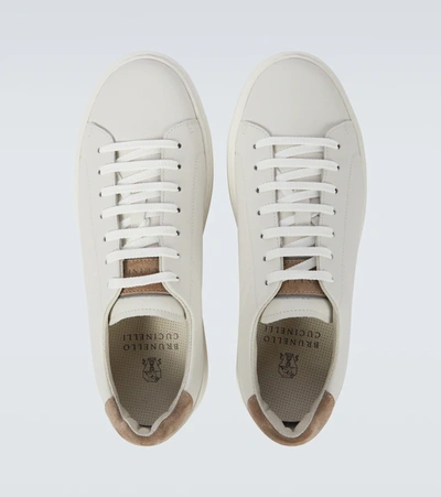 Shop Brunello Cucinelli Low-top Leather Sneakers In 6280+6465+8056
