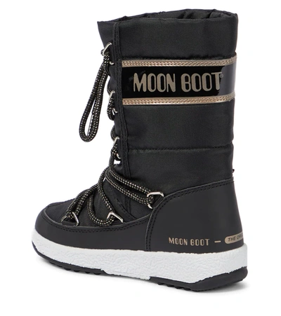 Shop Moon Boot Nylon Snow Boots In Black Copper