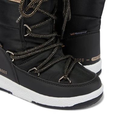 Shop Moon Boot Nylon Snow Boots In Black Copper