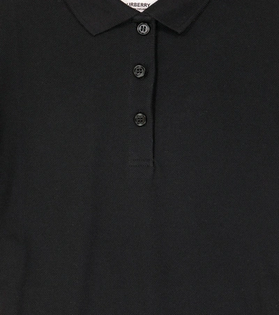Shop Burberry Vintage Check Cotton Polo Shirt In Black