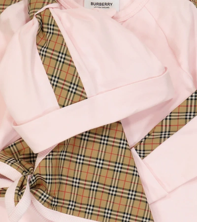 Burberry Baby  Check Cotton-blend Set In Alabaster Pink